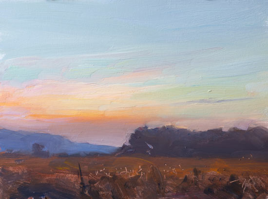 daily painting titled Autumn sunset