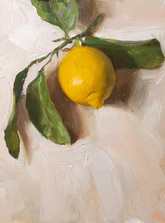 daily painting titled Lemon suspended