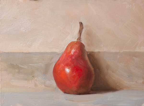 daily painting titled Red pear