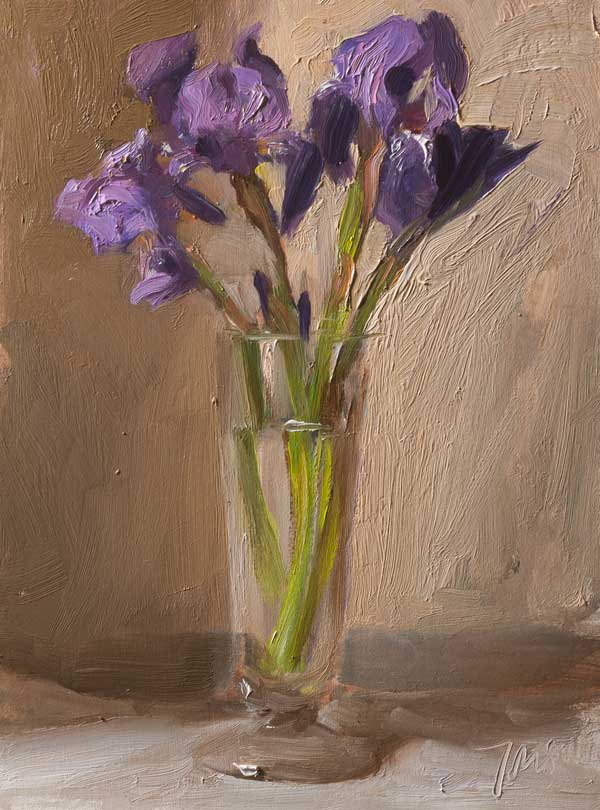daily painting titled Wild irises