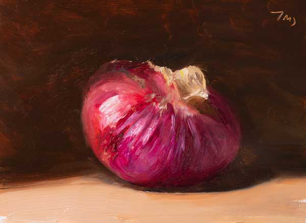 daily painting titled Red onion
