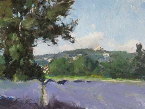 daily painting titled Lavender field, ChÃ¢teauneuf-de-Gadagne