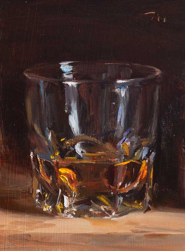 daily painting titled Writers’ Tears Copper Pot (Irish whiskey)