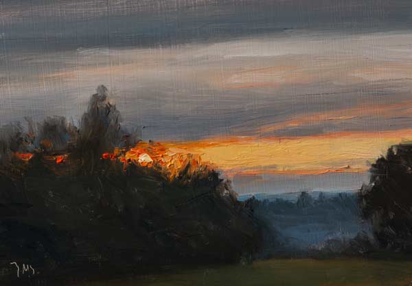 daily painting titled Coucher de Soleil