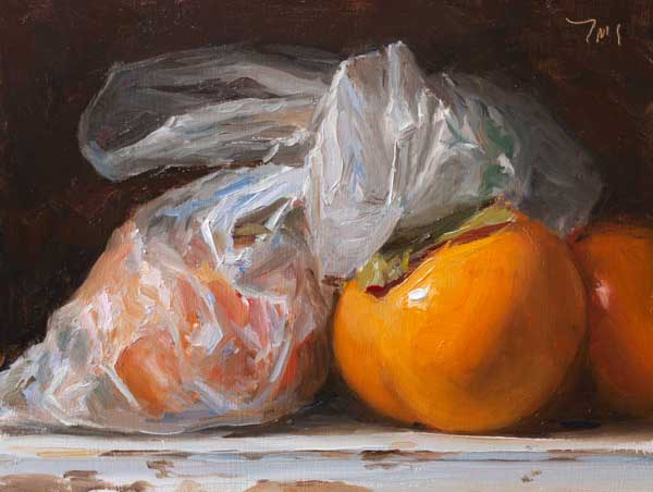daily painting titled Persimmons