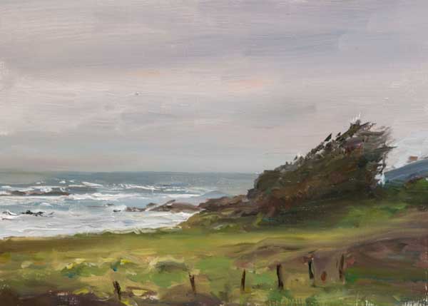 daily painting titled Windswept coast