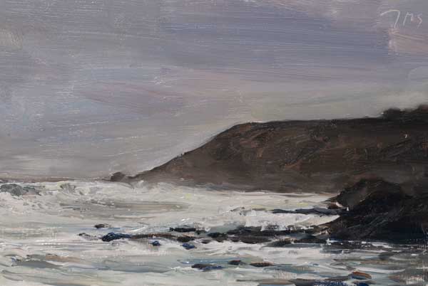 daily painting titled Cornish coast