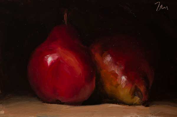 daily painting titled Two pears