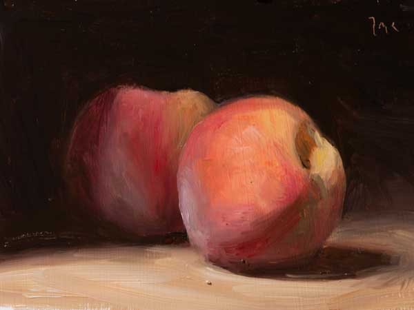daily painting titled First Peaches