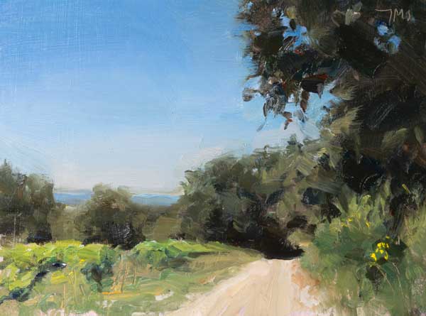 daily painting titled A road in Provence