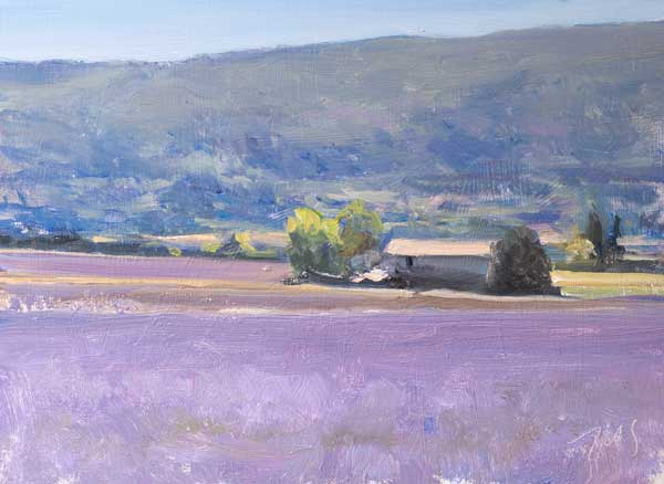 daily painting titled House in the lavender