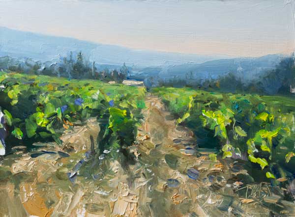 daily painting titled Morning vines