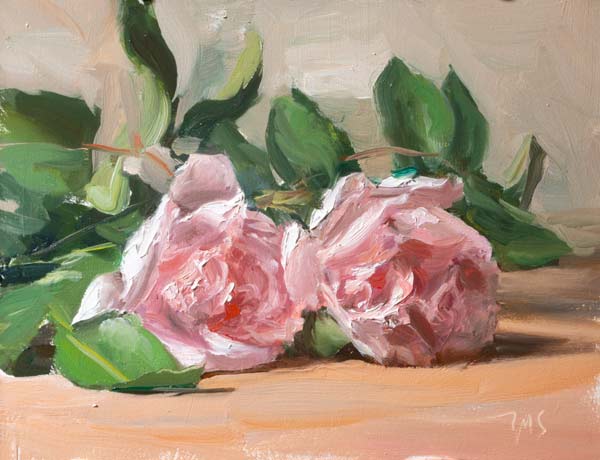 daily painting titled Roses
