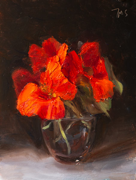 daily painting titled Nasturtiums