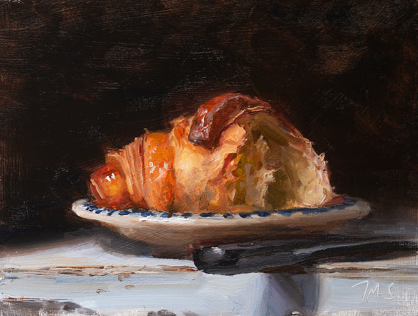 daily painting titled Croissant au beurre