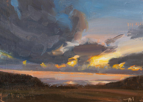 daily painting titled Hebridean sunset