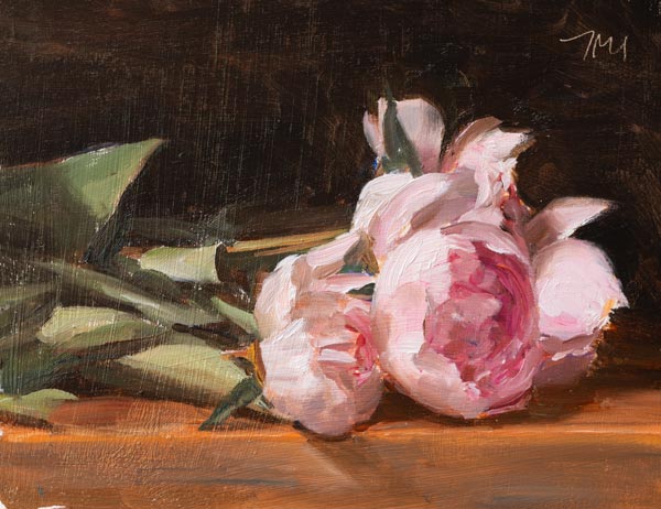 daily painting titled Peonies