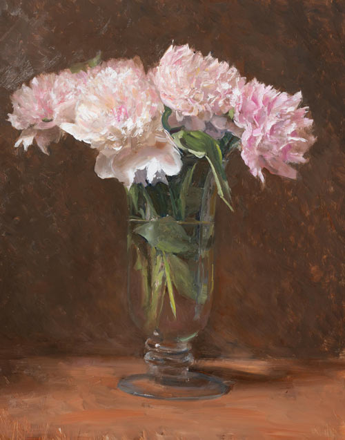 daily painting titled Peonies