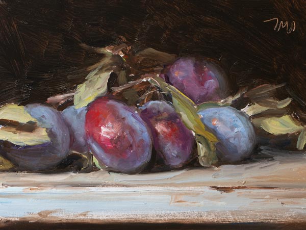 daily painting titled Plums