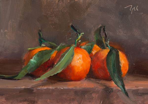 daily painting titled Clementines de Corse
