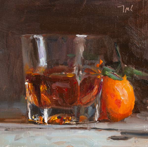 daily painting titled Single malt and clementine