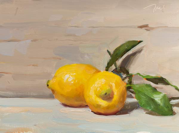 daily painting titled Lemons