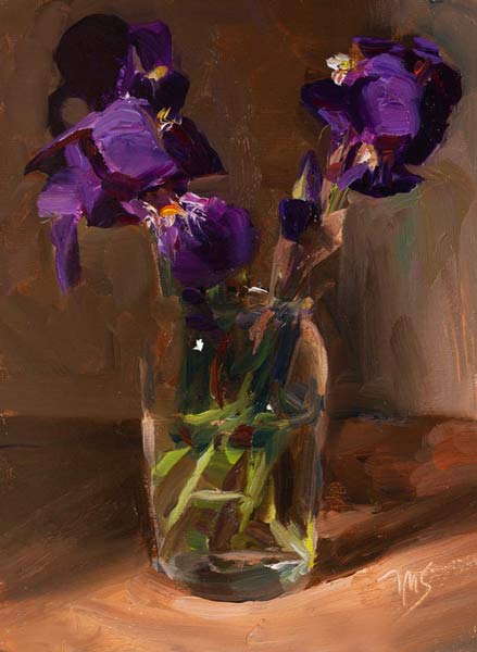 daily painting titled Irises