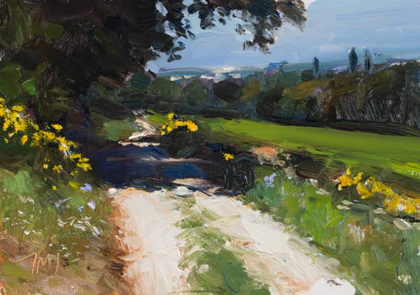 daily painting titled Route towards Crillon-le-Brave