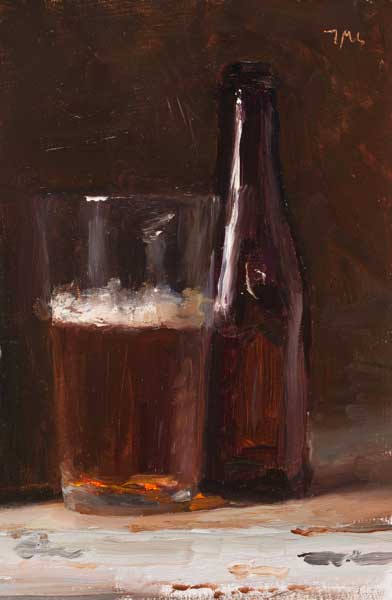 daily painting titled A glass of beer