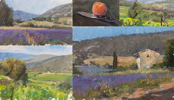 daily painting titled A couple of lavender paintings...