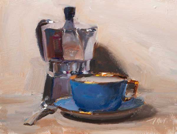 daily painting titled Coffee break