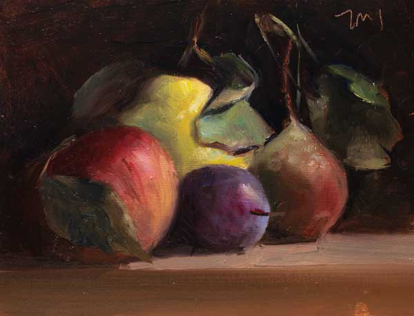 daily painting titled Autumn fruits