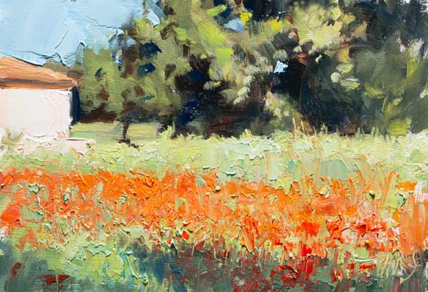 daily painting titled Poppy field