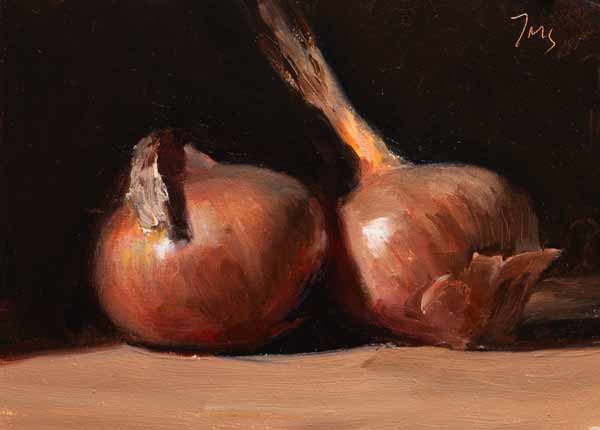 daily painting titled Two onions