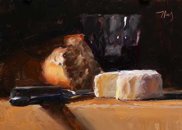 daily painting titled A simple supper