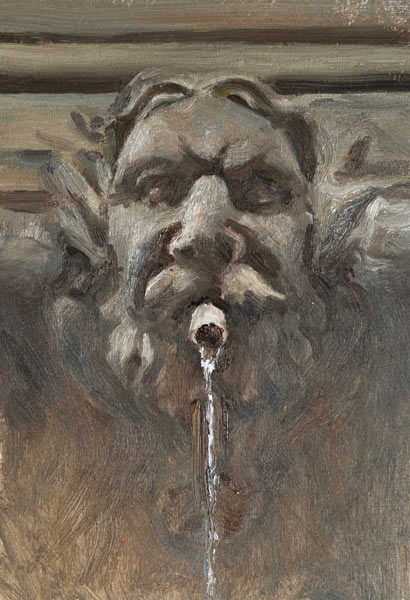 daily painting titled Fountain at Pernes les Fontaines