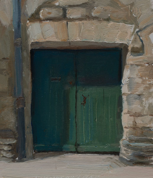 daily painting titled Door, Grande rue Venasque