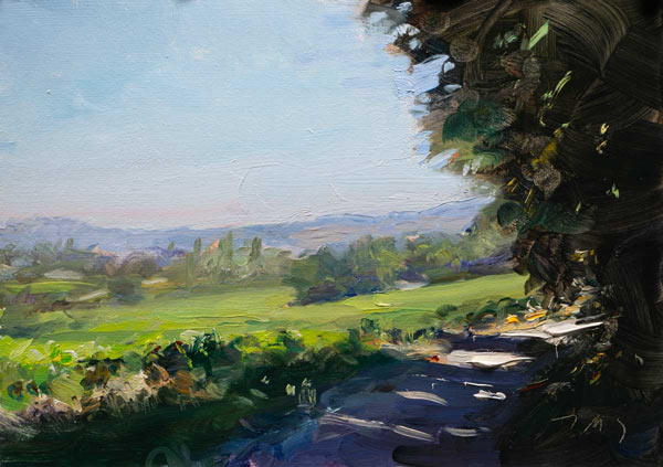 daily painting titled A road in provence