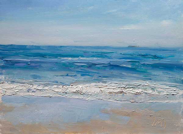 daily painting titled The Mediterranean at Portisol 