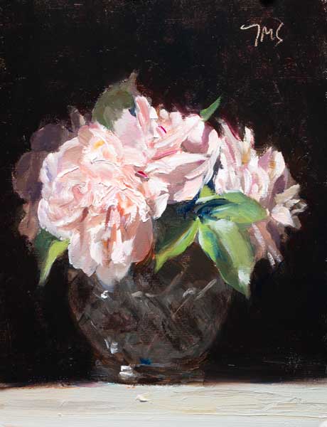 daily painting titled Roses in a vase