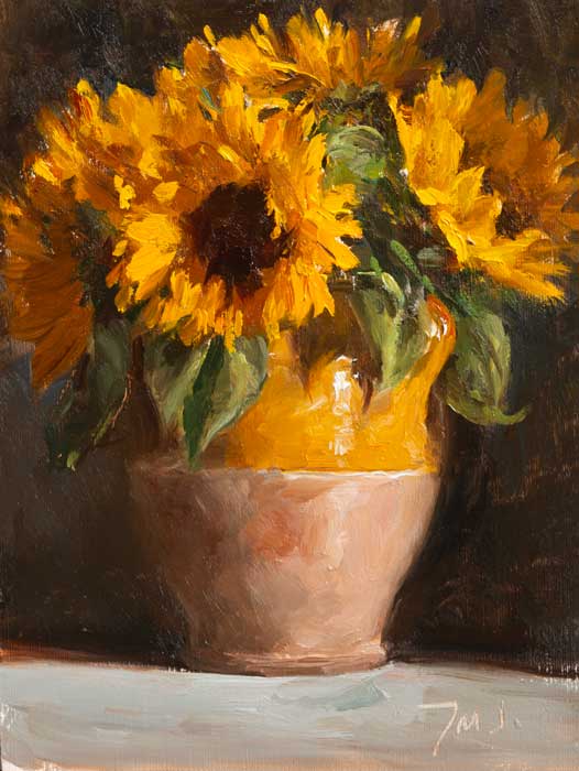 daily painting titled Sunflowers