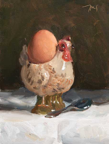 daily painting titled Chicken and egg