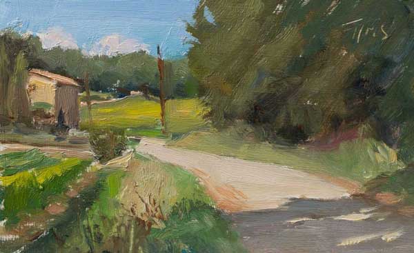 daily painting titled Chemin de Nogaret, Blauvac