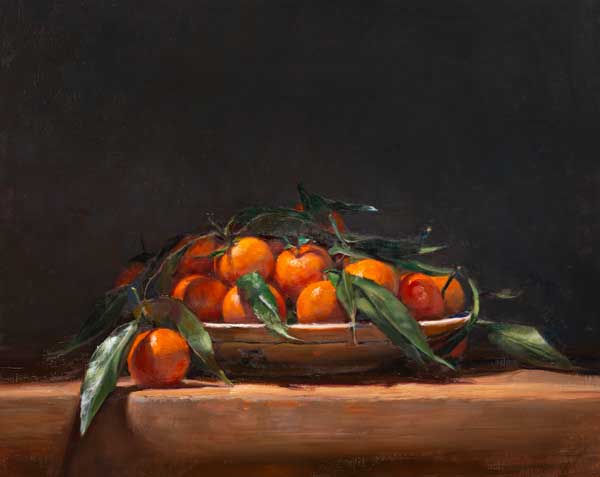 daily painting titled A bowl of clementines