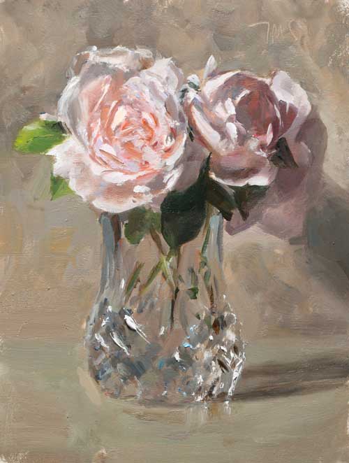 daily painting titled November roses