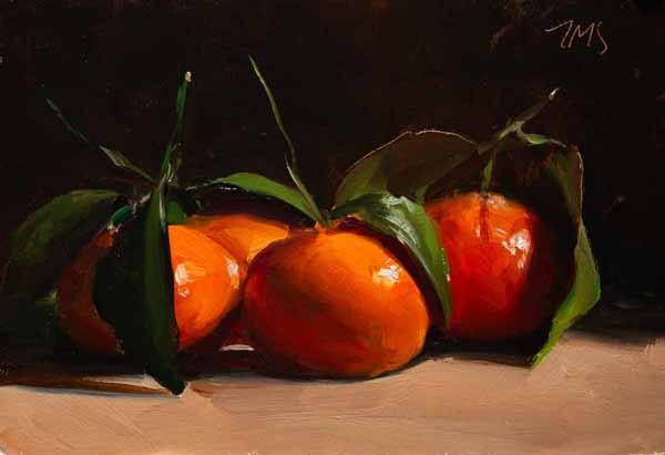 daily painting titled Clementines