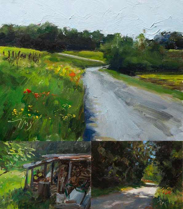 daily painting titled Three landscapes