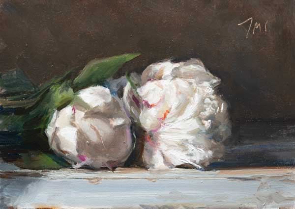 daily painting titled Peonies