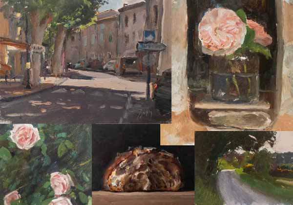 daily painting titled Workshop demos