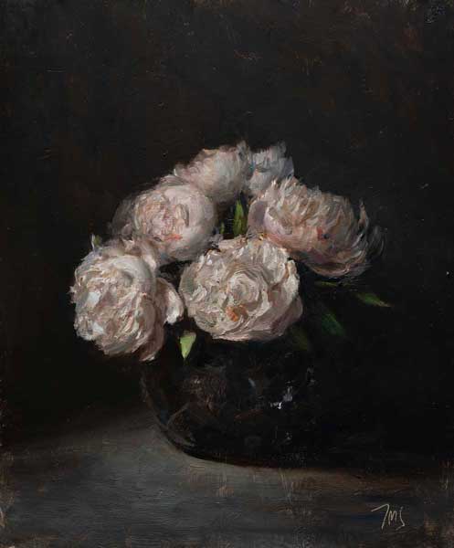 daily painting titled Peonies
